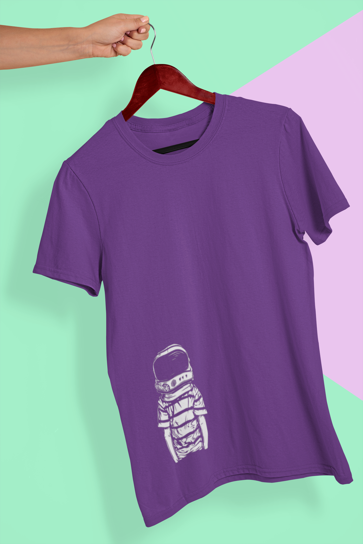 Space Kid Astronaut Mens Half Sleeves T-shirt- FunkyTeesClub