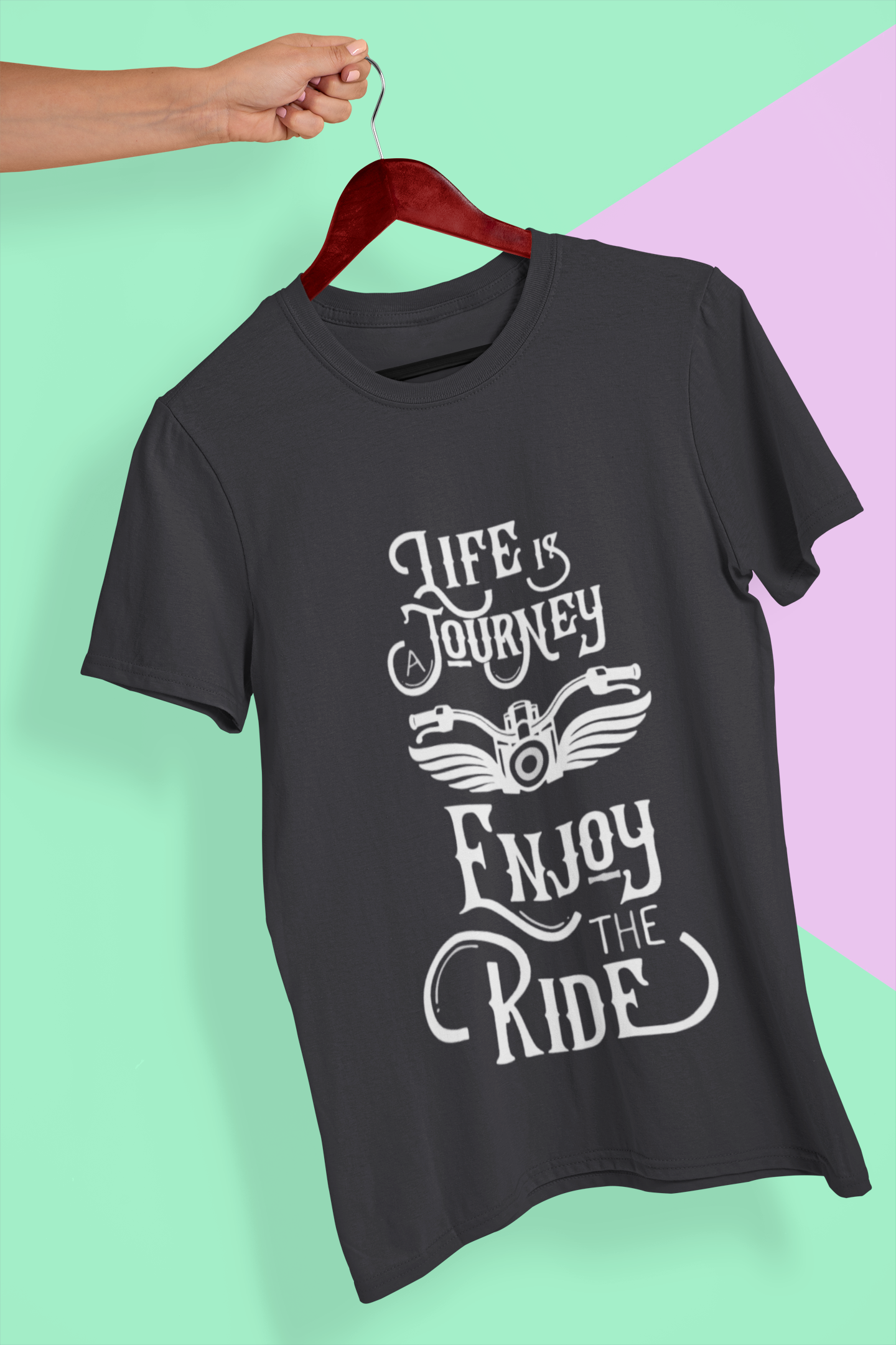 Enjoy The Ride Mens Half Sleeves T-shirt- FunkyTeesClub