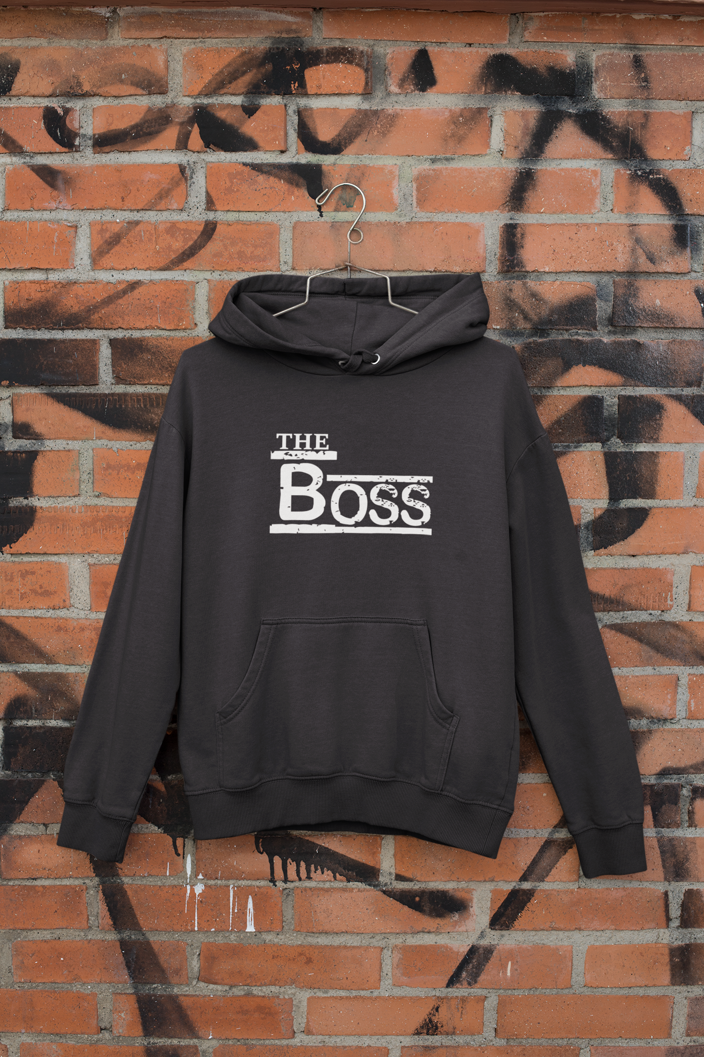 The Boss The Real Boss Couple Hoodie-FunkyTeesClub