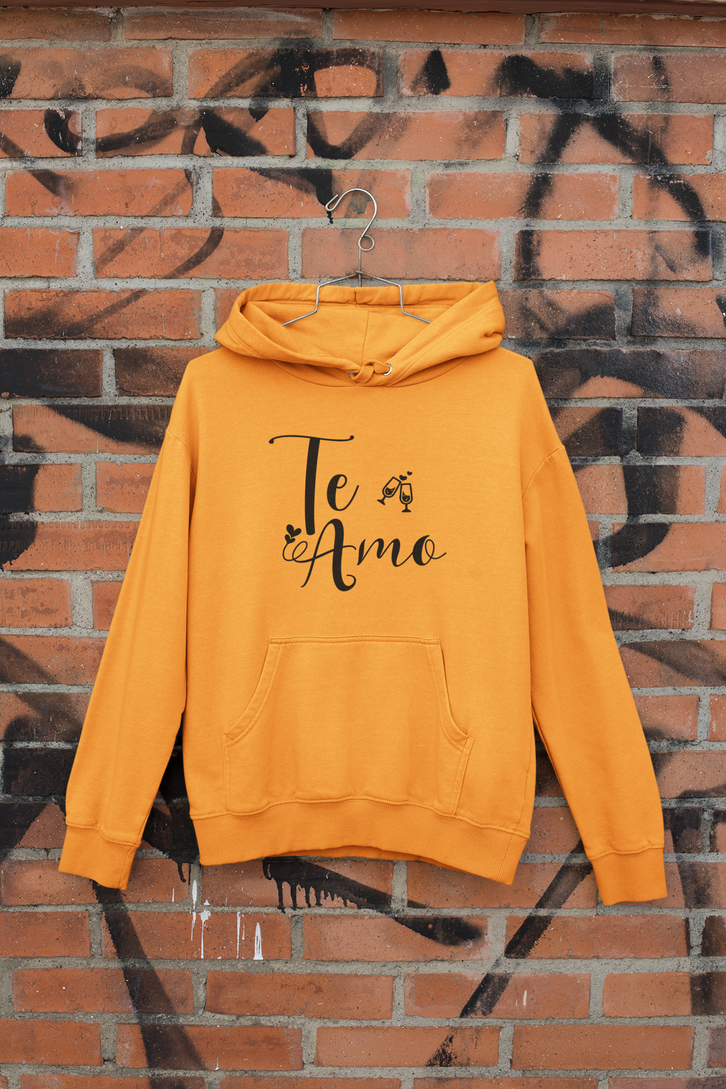 Te Amo Couple Hoodie-FunkyTeesClub