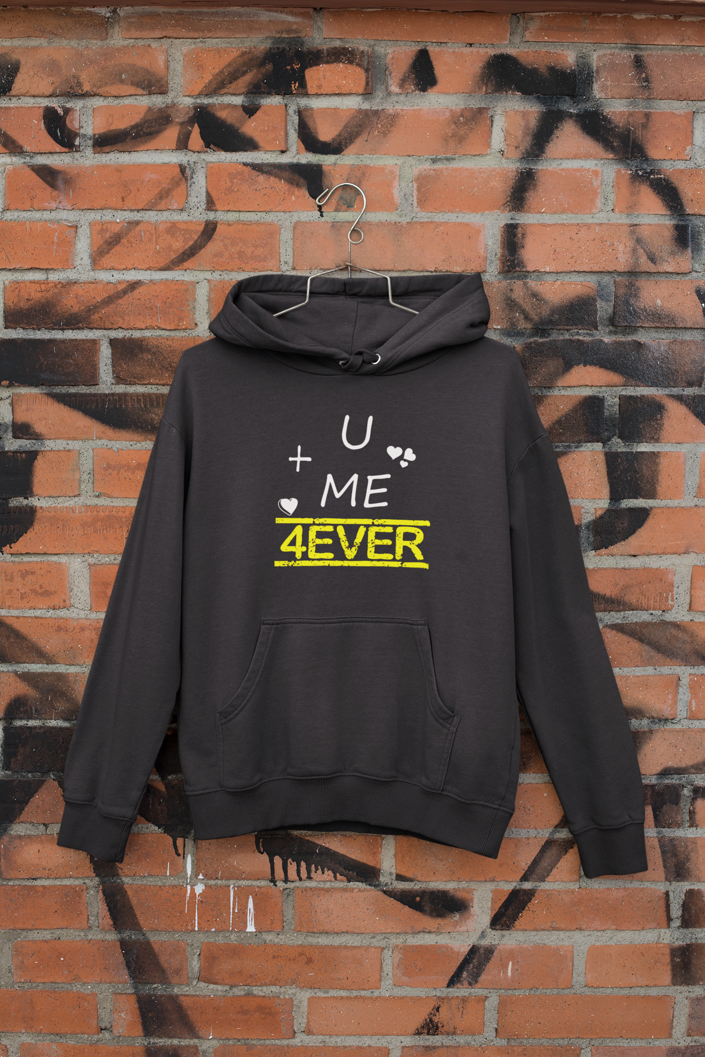 U Plus Me Couple Hoodie-FunkyTeesClub