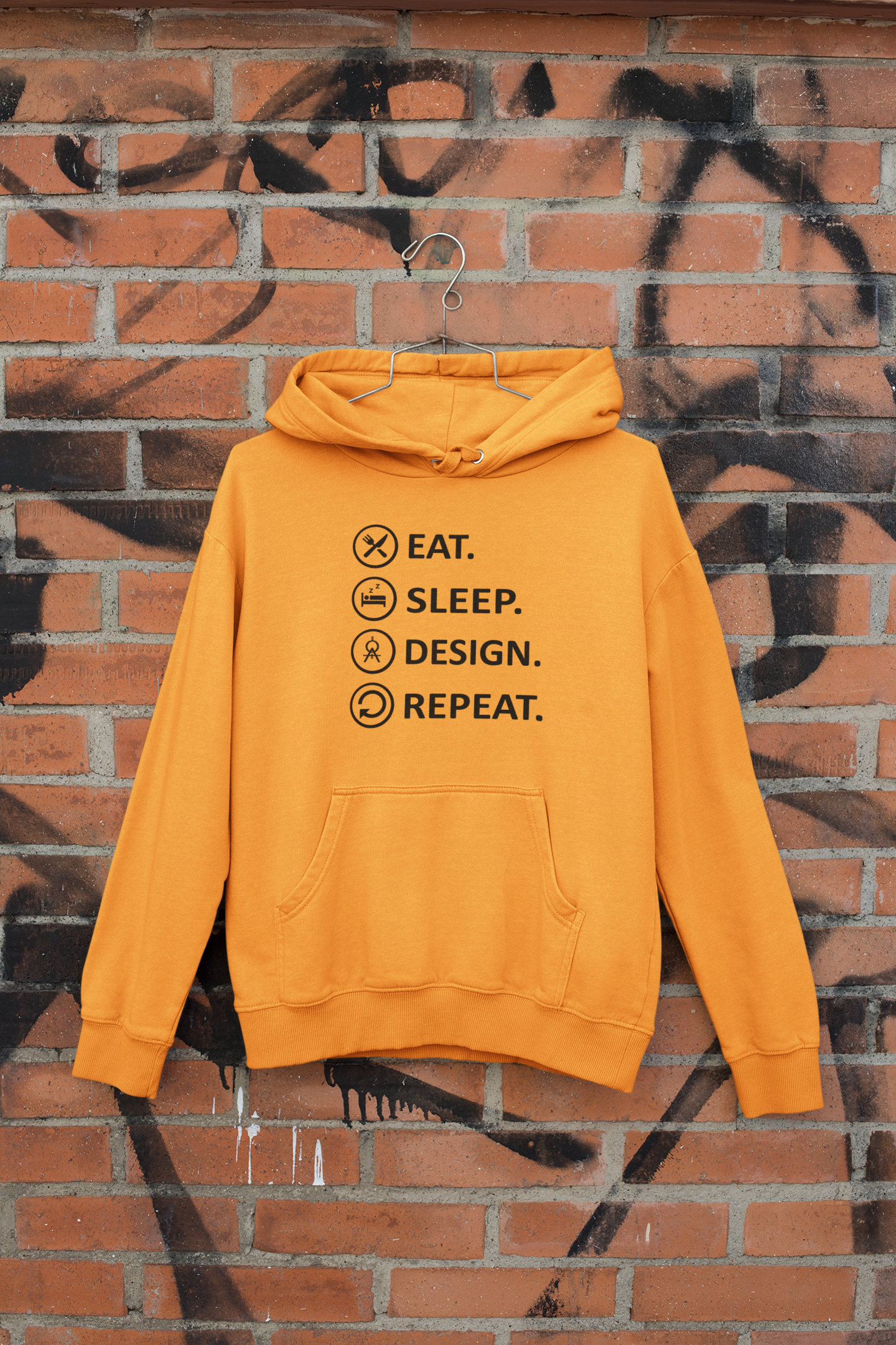 Eat Sleep Design Funny Architect Profession Hoodies for Women-FunkyTeesClub