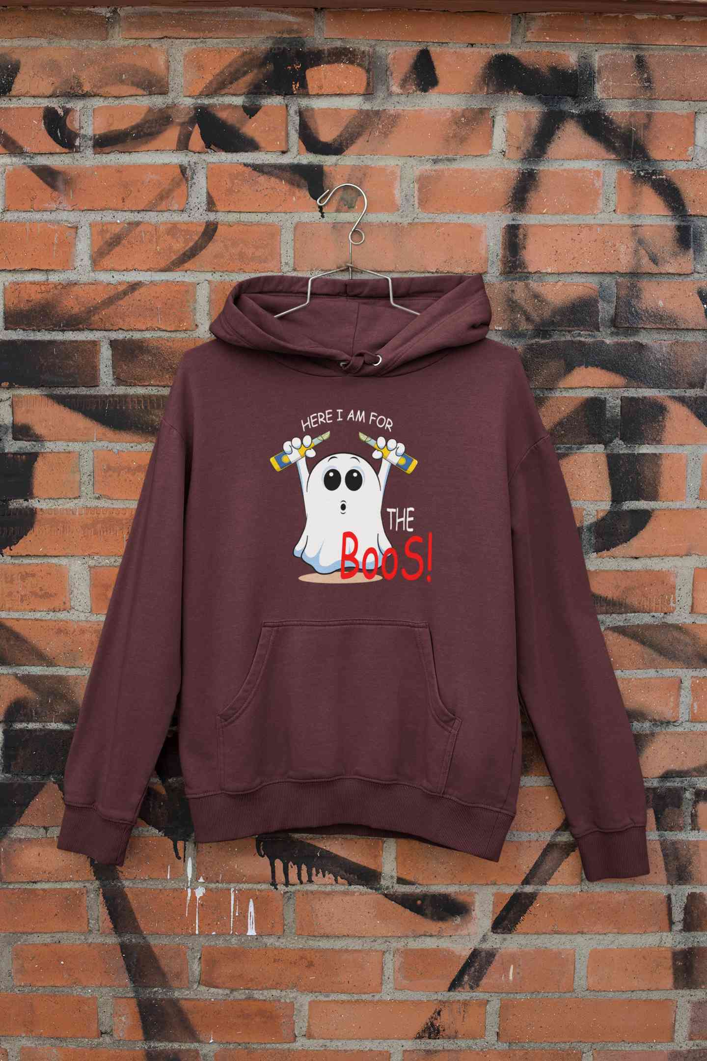 Here For The Boos Hoodies for Women-FunkyTeesClub