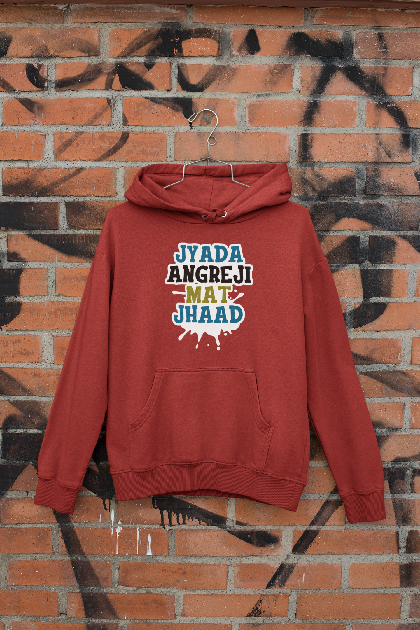 Angreji Mat Jhaad Desi Hoodies for Women-FunkyTeesClub