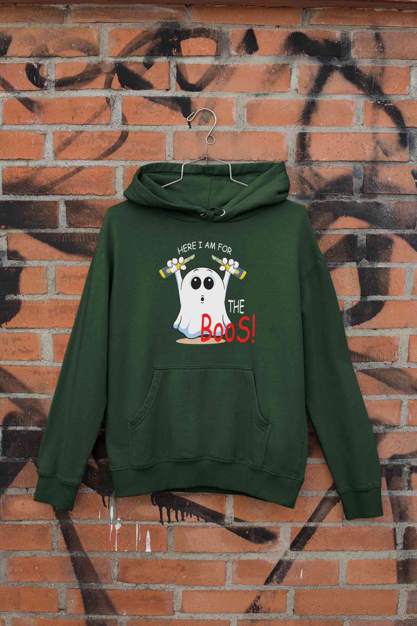 Here For The Boos Men Hoodies-FunkyTeesClub