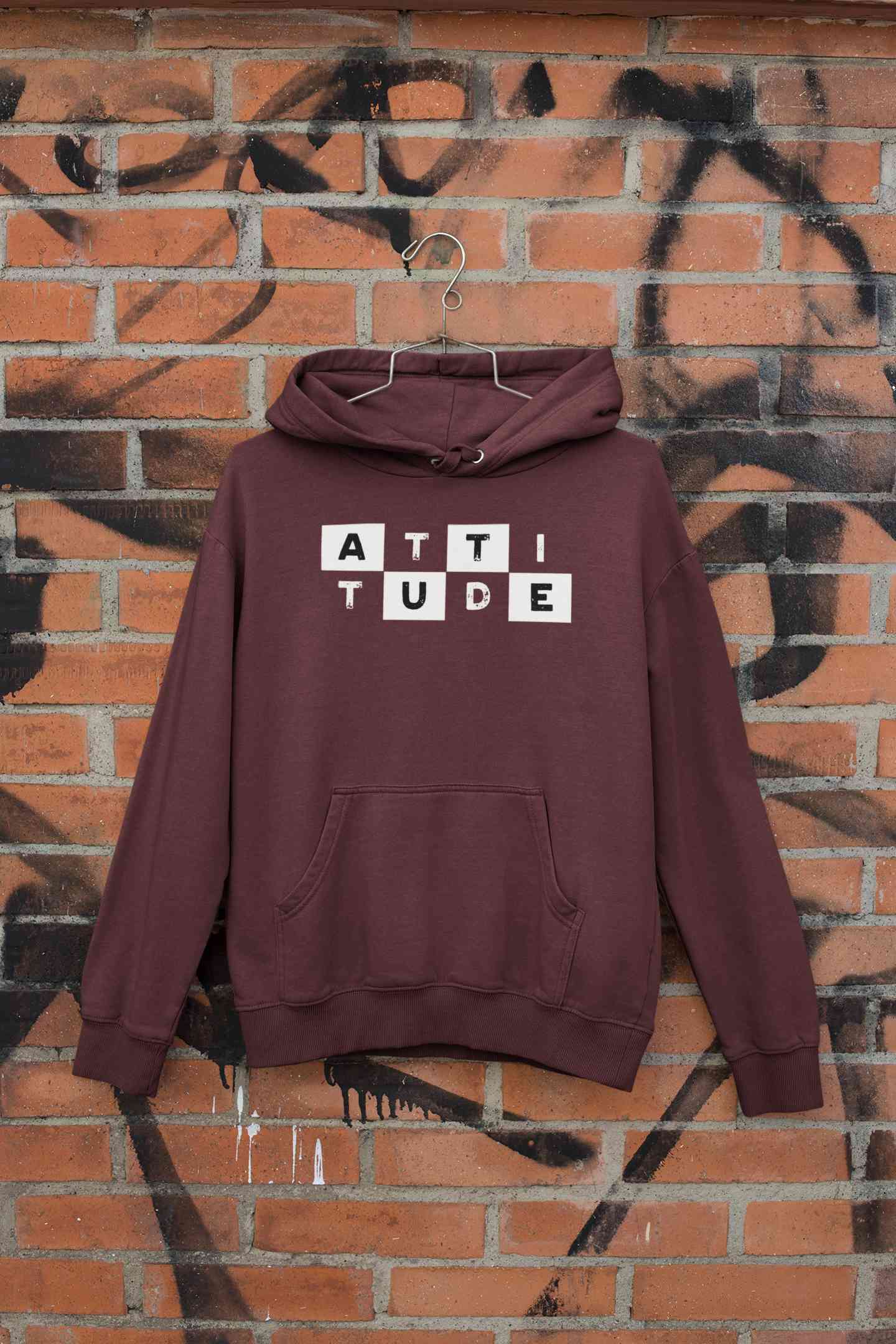 Attitude Typography Men Hoodies-FunkyTeesClub