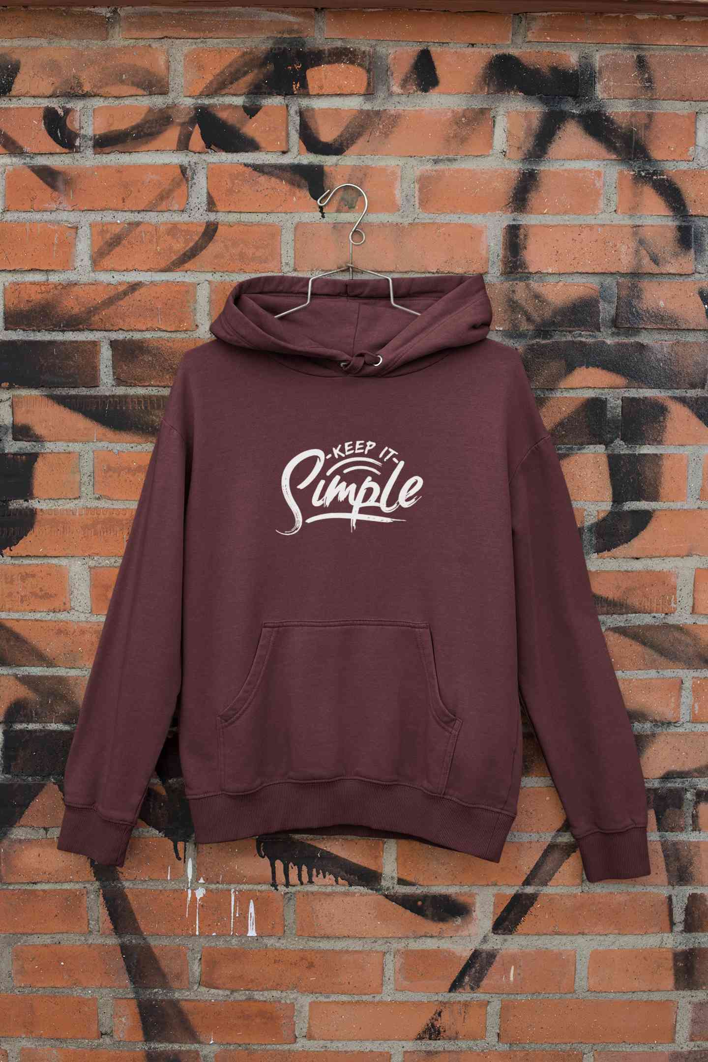 Keep It Simple Typography Hoodies for Women-FunkyTeesClub
