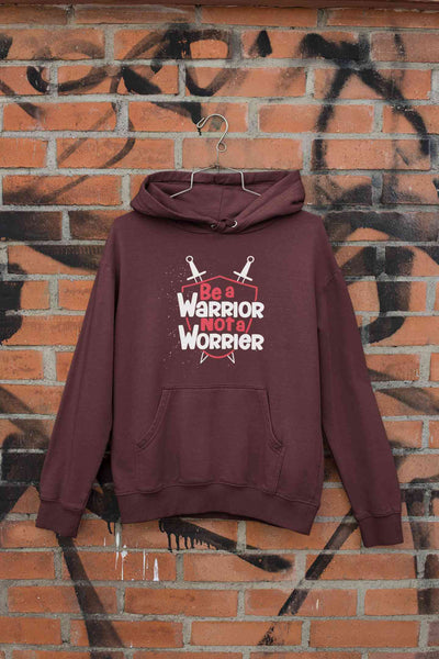 Be A Warrior Not A Worrier Typography Men Hoodies-FunkyTeesClub