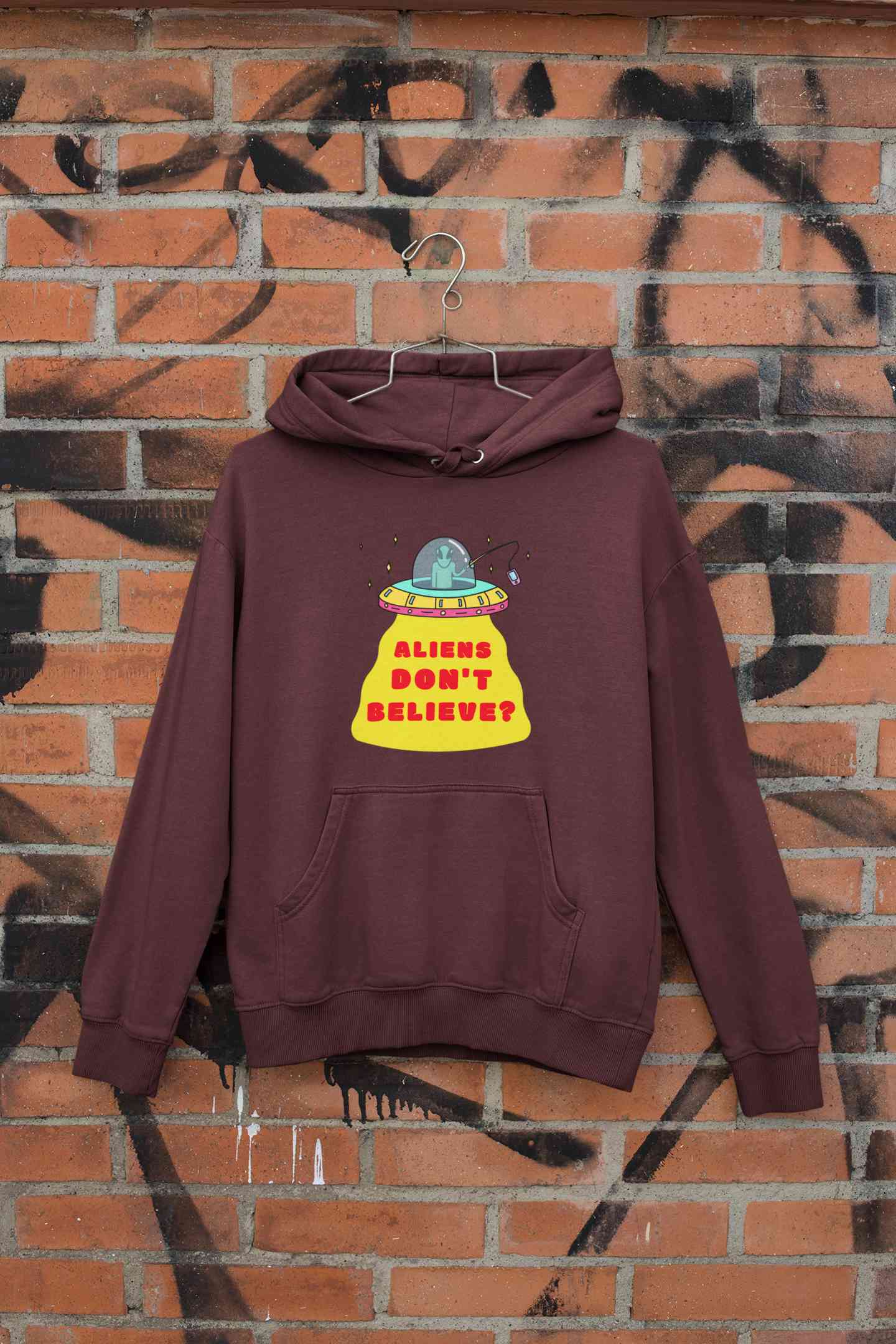 Aliens Do Not Beleive Men Hoodies-FunkyTeesClub