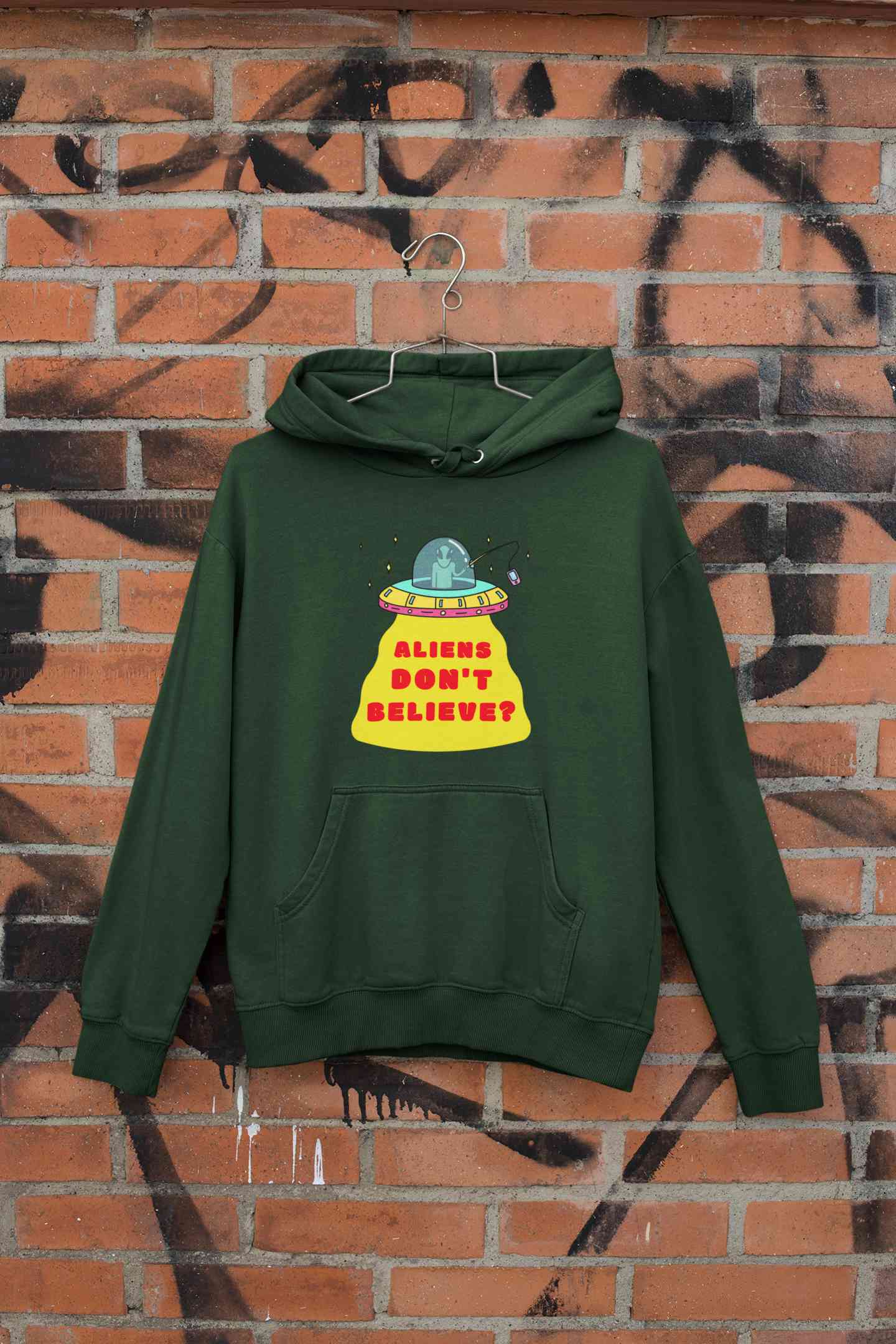 Aliens Do Not Beleive Hoodies for Women-FunkyTeesClub