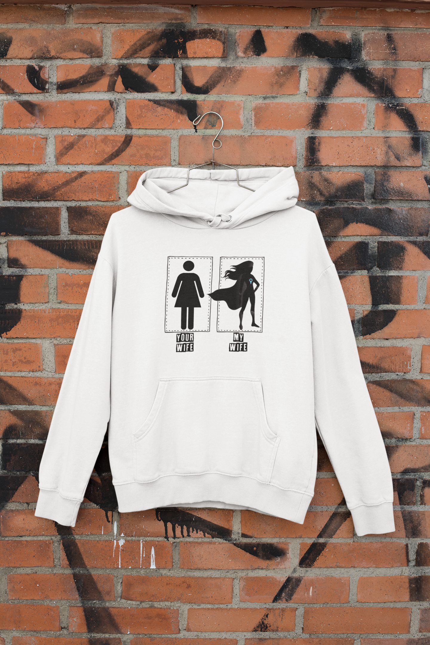 Your Vs Mine Couple Hoodie-FunkyTeesClub