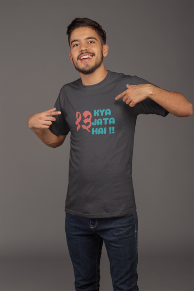 Tera Kya Jata Hai Mens Half Sleeves T-shirt- FunkyTeesClub