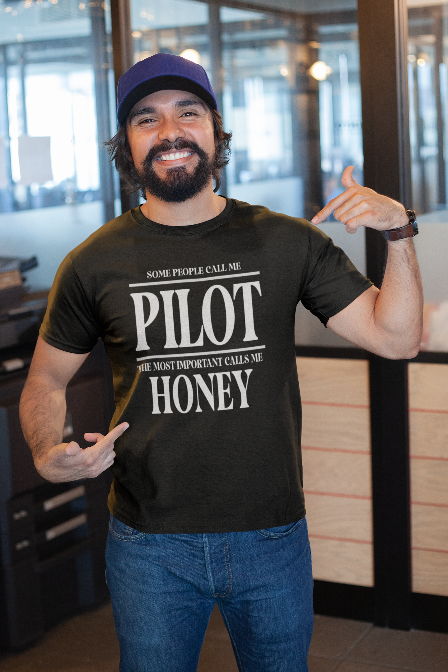 Some People Calls Me Pilot Mens Half Sleeves T-shirt- FunkyTeesClub