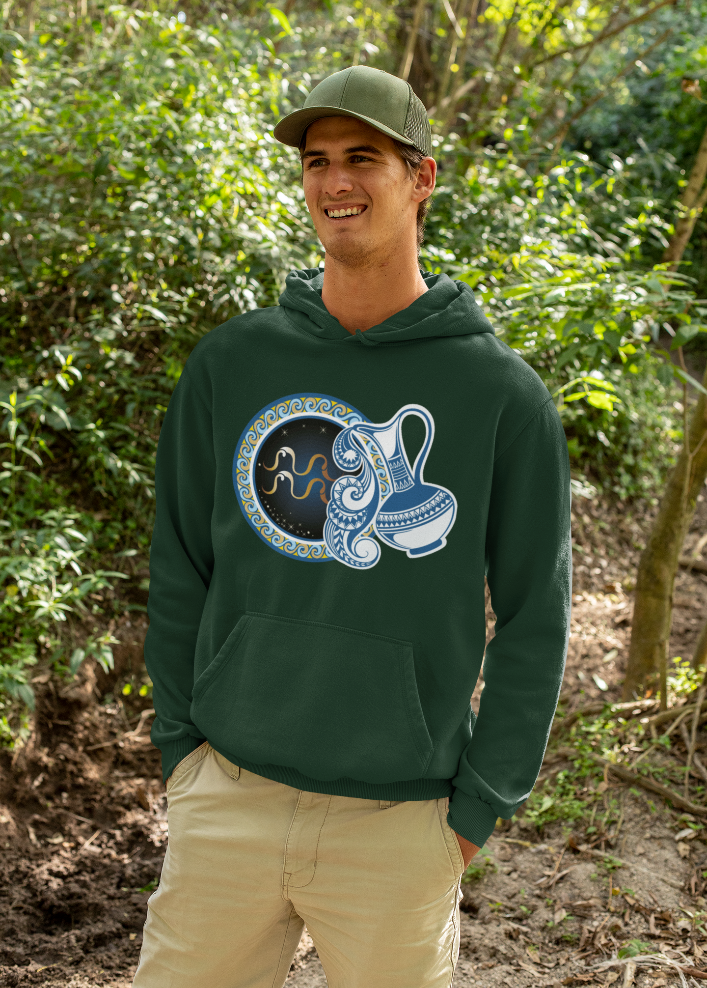 Aquarius Zodiac Sign Men Hoodies-FunkyTeesClub