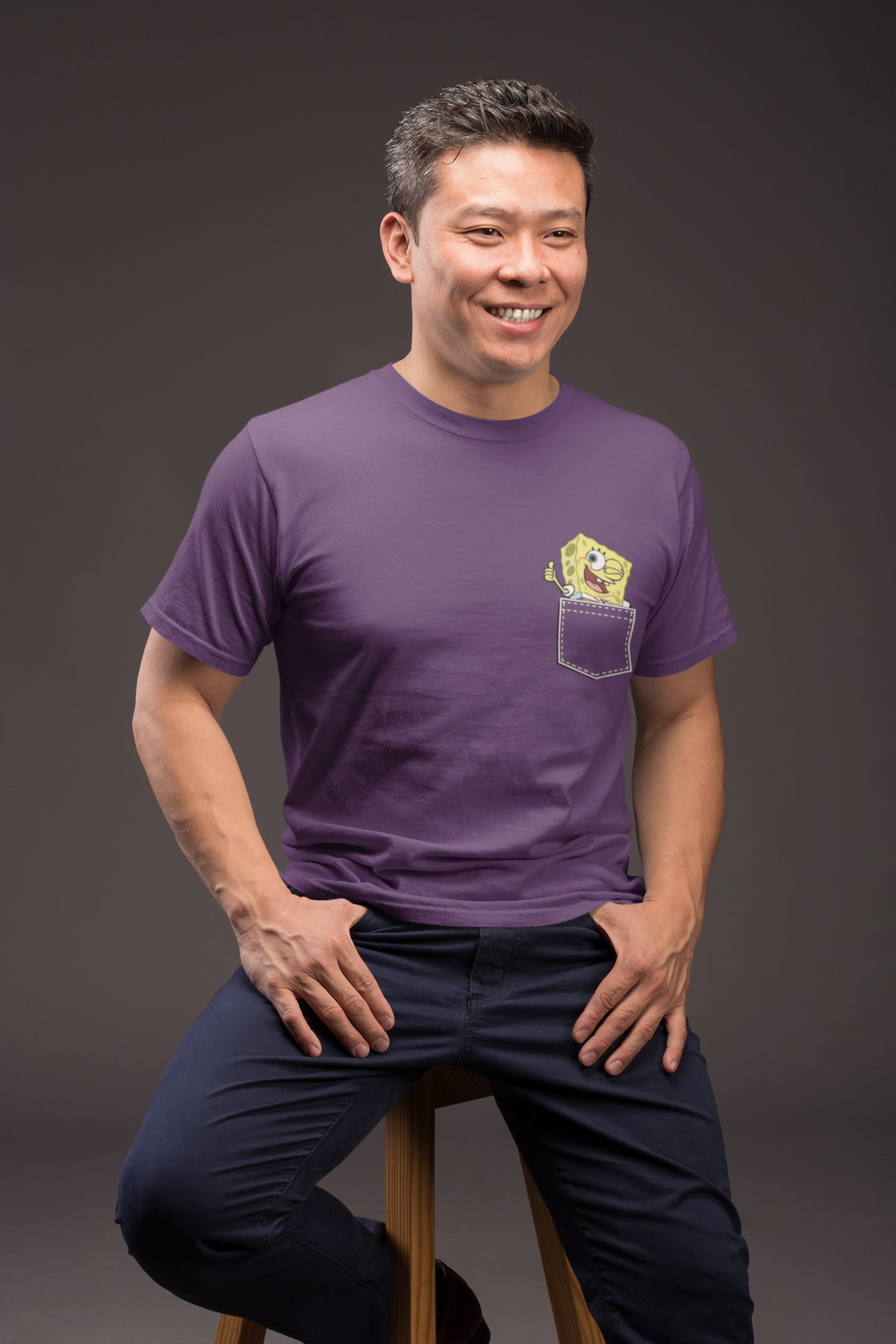 SpongeBob Mens Half Sleeves T-shirt- FunkyTeesClub