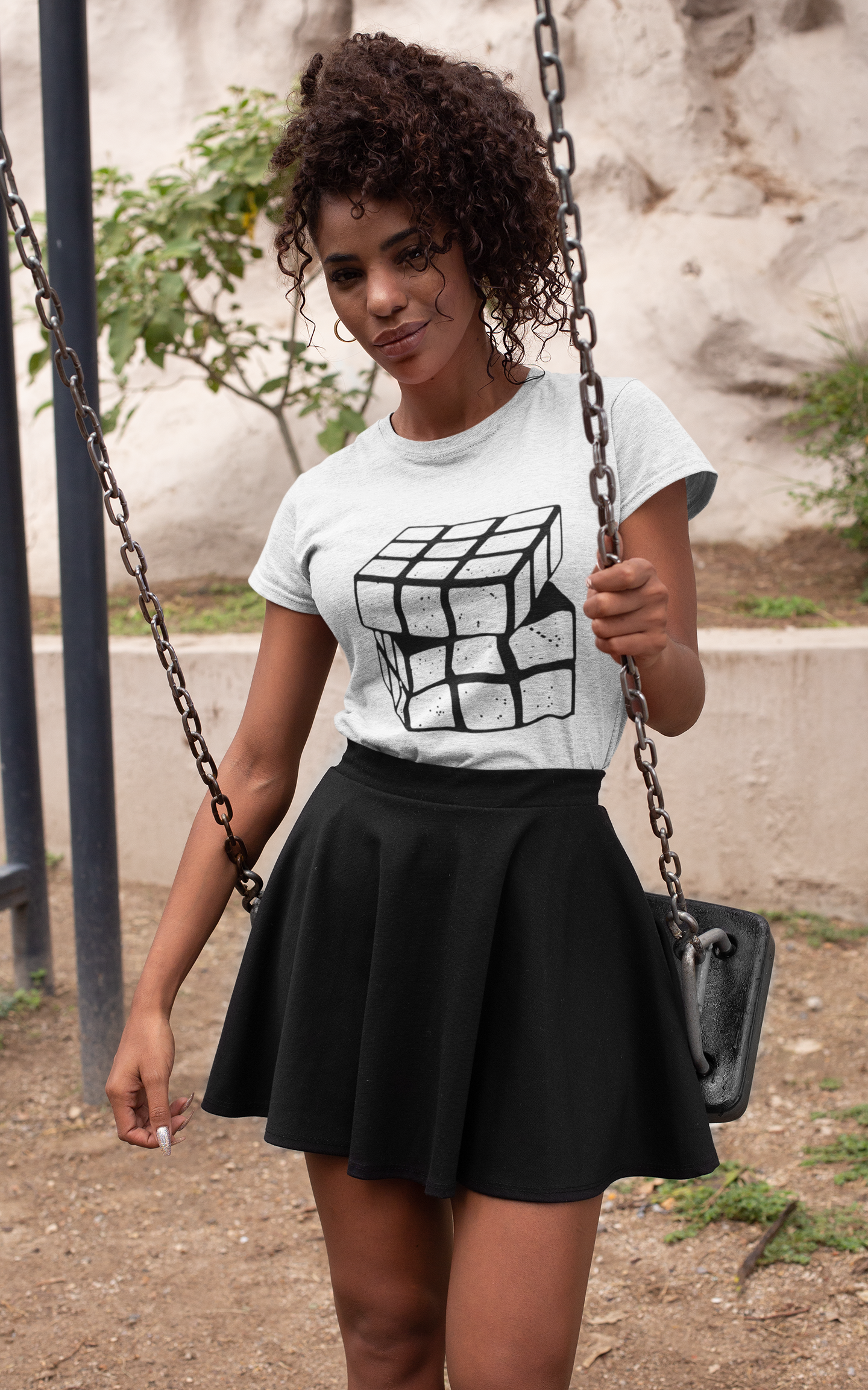 Rubic Women Half Sleeves T-shirt- FunkyTeesClub