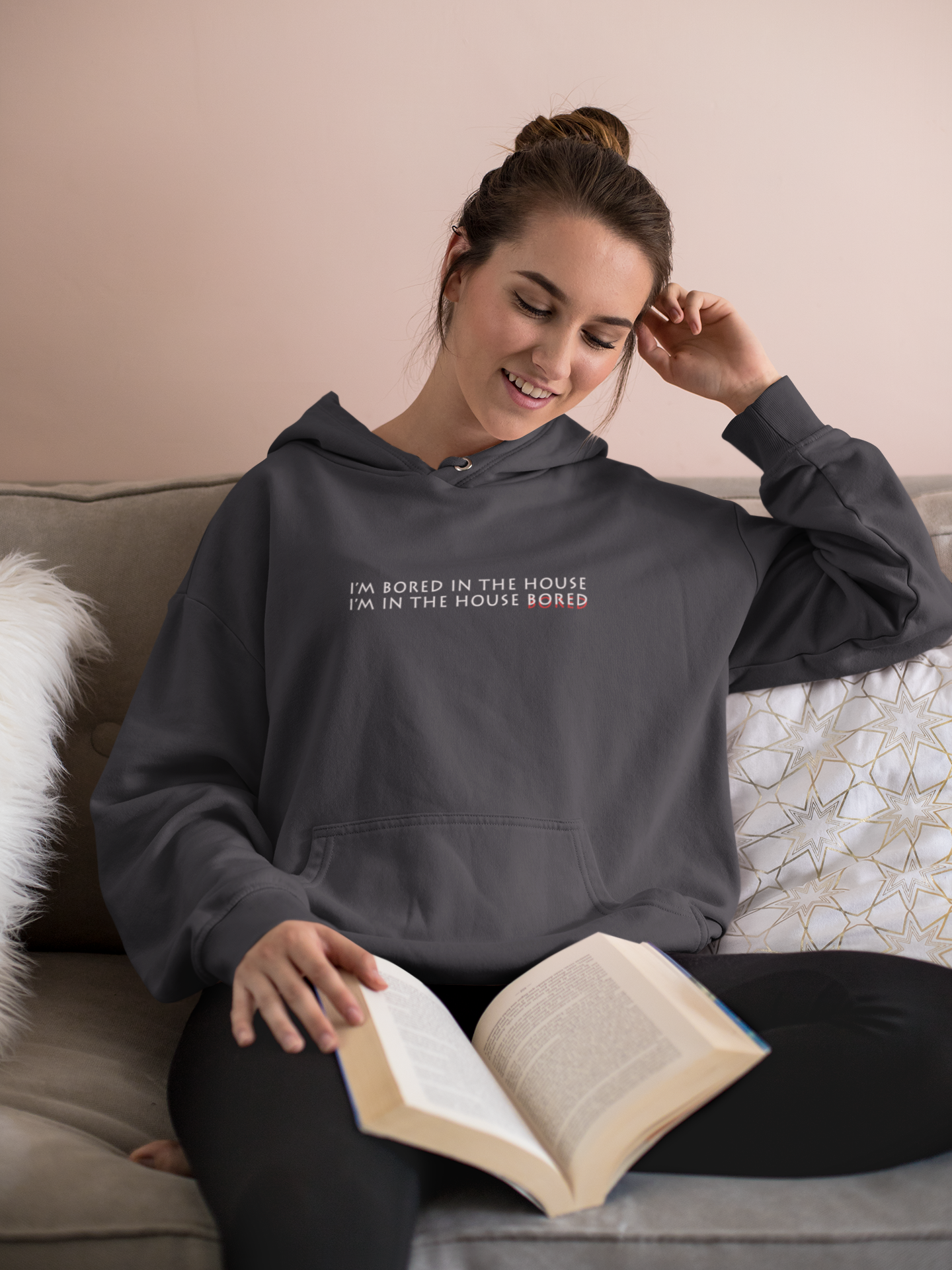 Im In The Bored House Hoodies for Women-FunkyTeesClub