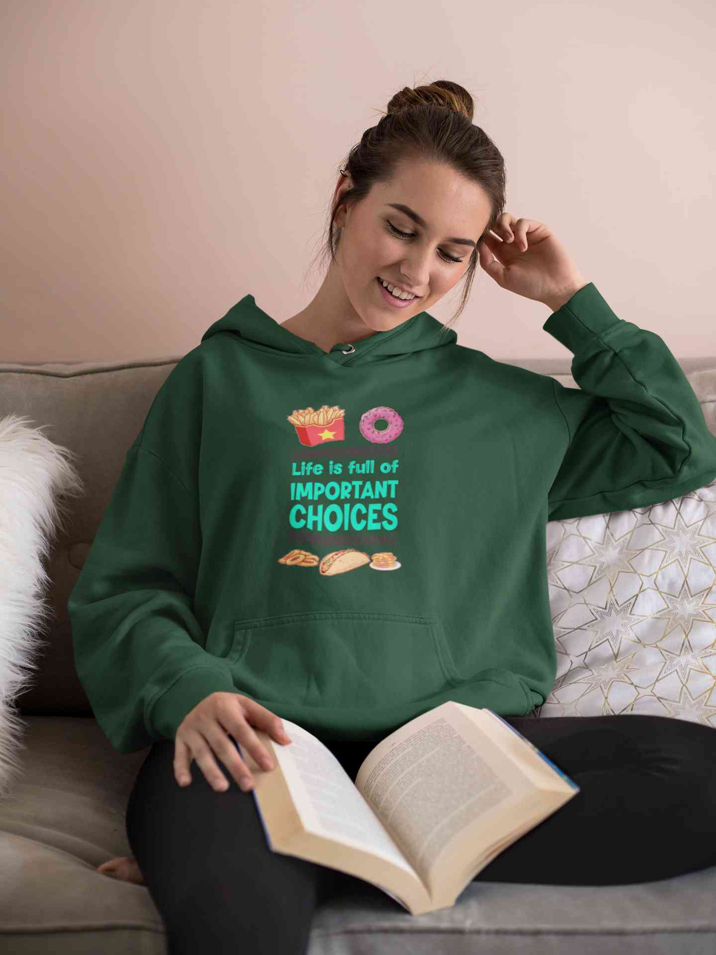 Sweet Choices Hoodies for Women-FunkyTeesClub