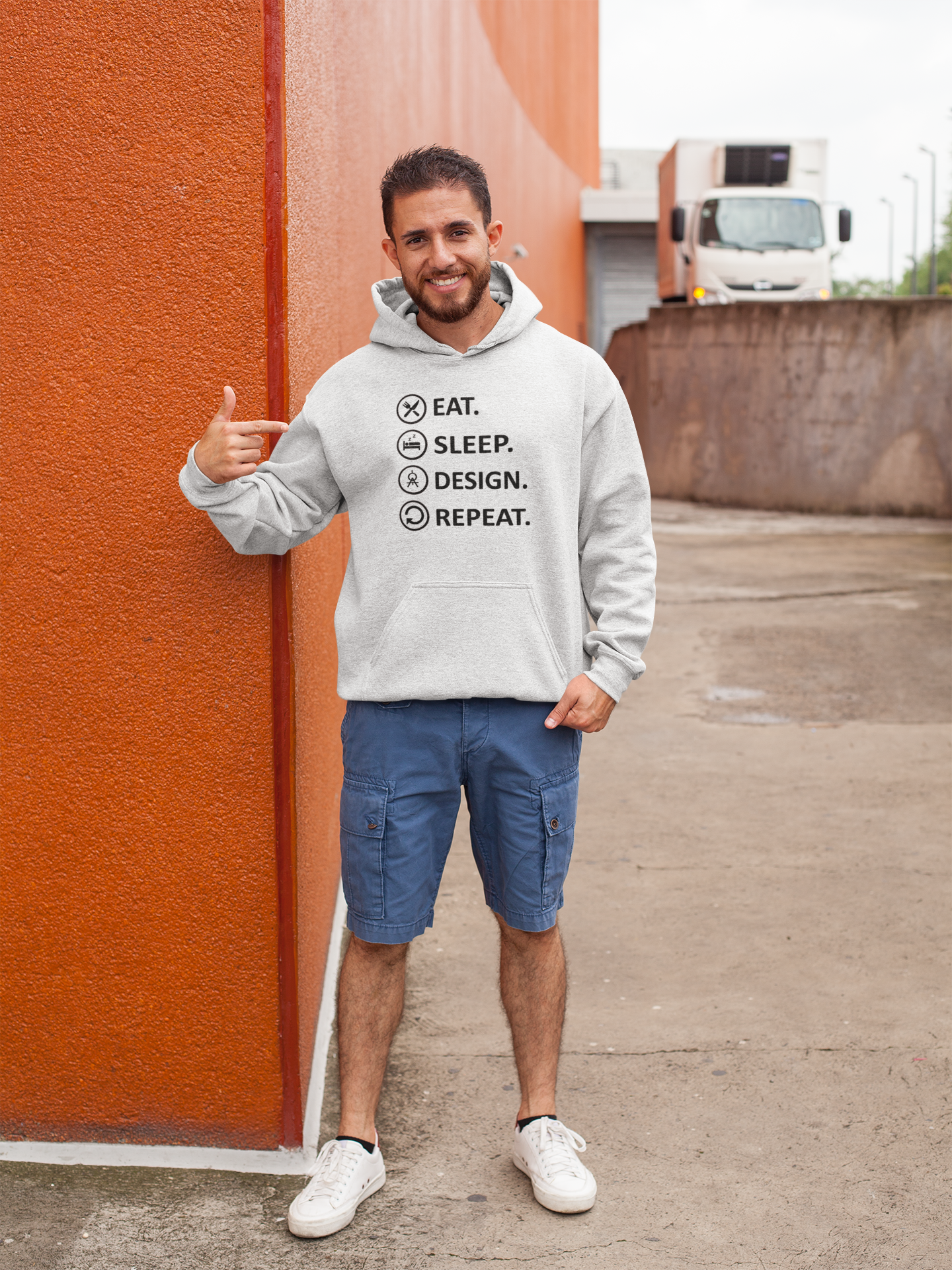 Eat Sleep Design Funny Architect Profession Men Hoodies-FunkyTeesClub