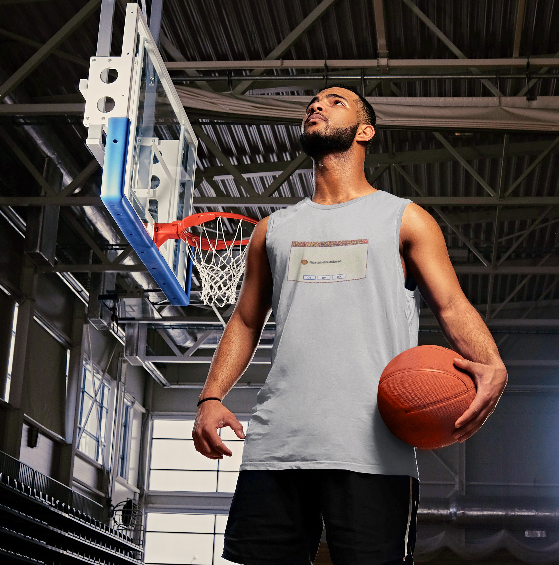 Pizza Canot Be Delivered Minimal Men Gym Vest-FunkyTeesClub