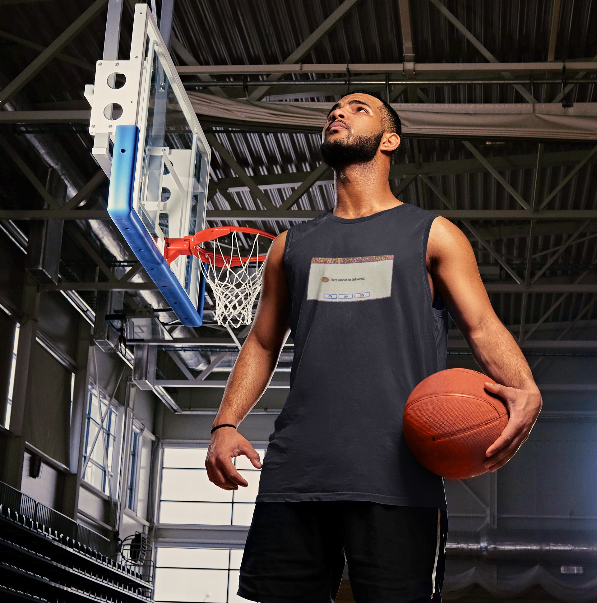 Pizza Canot Be Delivered Minimal Men Gym Vest-FunkyTeesClub