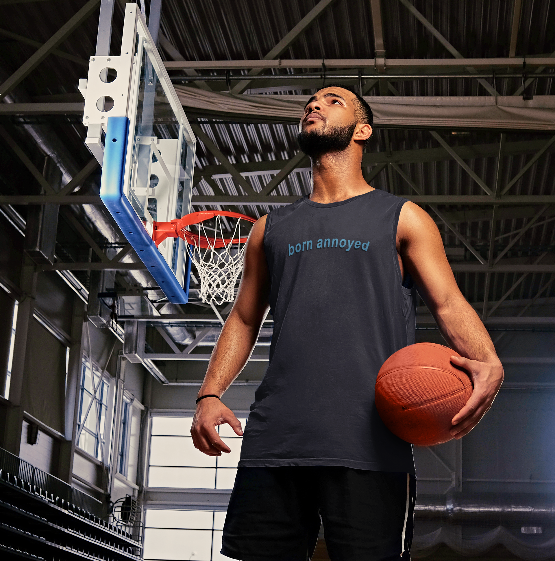 Born Annoyed Minimal Men Gym Vest-FunkyTeesClub