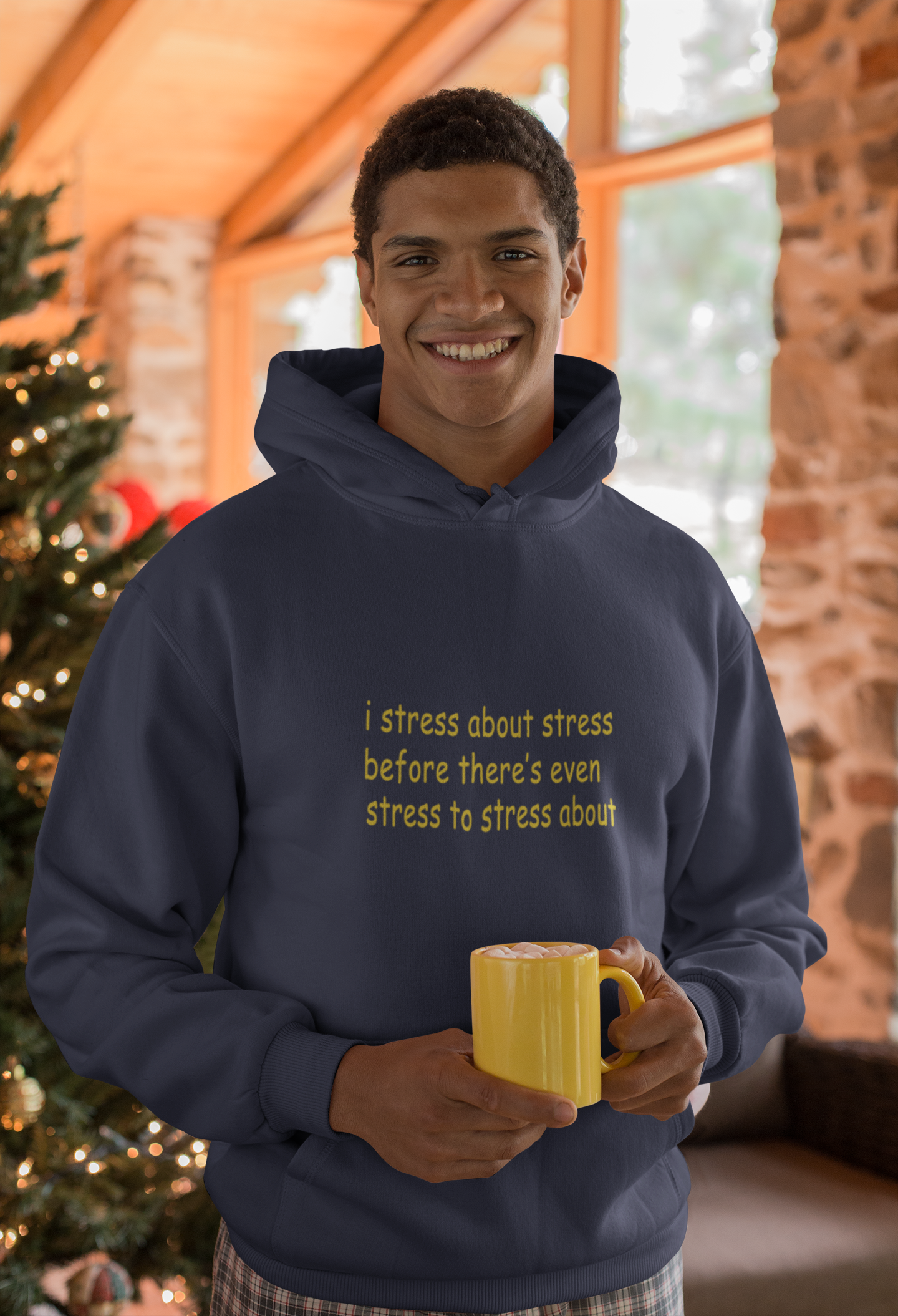 I Stress Men Hoodies-FunkyTeesClub