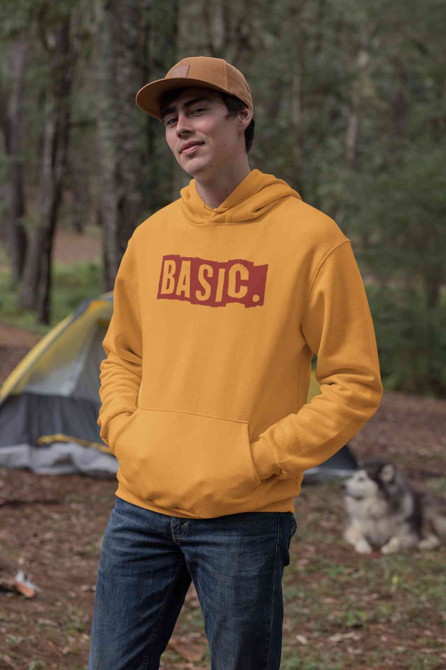 Basic Typography Men Hoodies-FunkyTeesClub