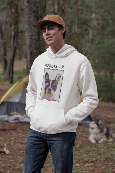 Cute Pug Hug Dealer Men Hoodies-FunkyTeesClub