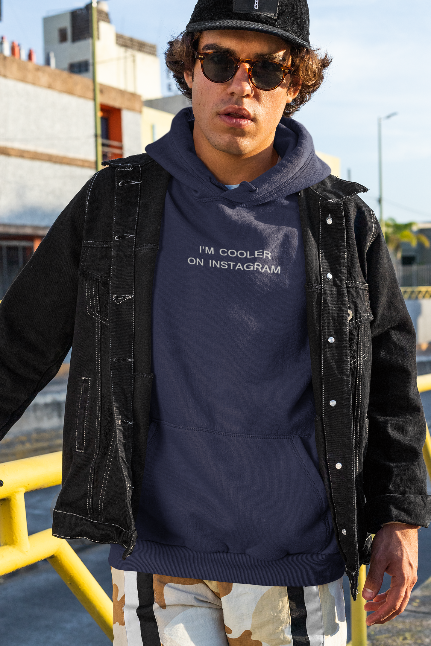 I Am Cooler On Instagram Men Hoodies-FunkyTeesClub