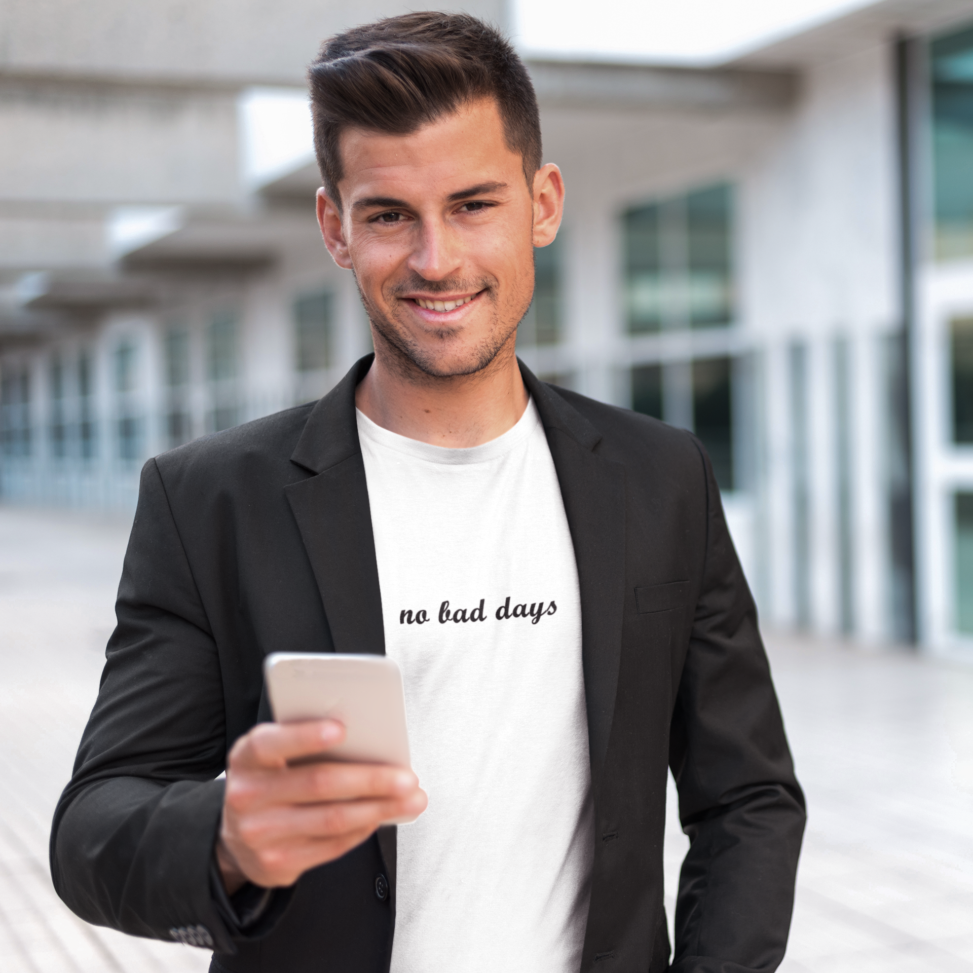 No Bad Days Minimal Mens Half Sleeves T-shirt- FunkyTeesClub