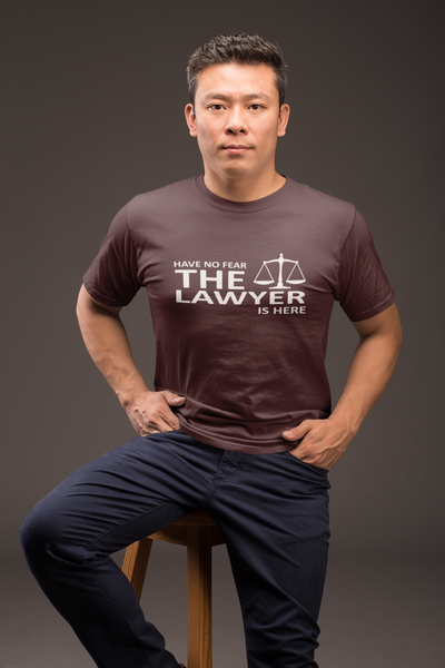 Have No Fear The Lawyer Is Here Mens Half Sleeves T-shirt- FunkyTeesClub