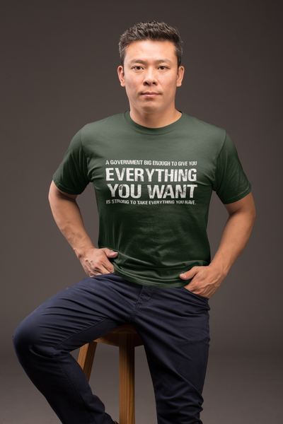 Libertarian Anti Socialism Government Political Philosophy Anti Government Mens Half Sleeves T-shirt- FunkyTeesClub