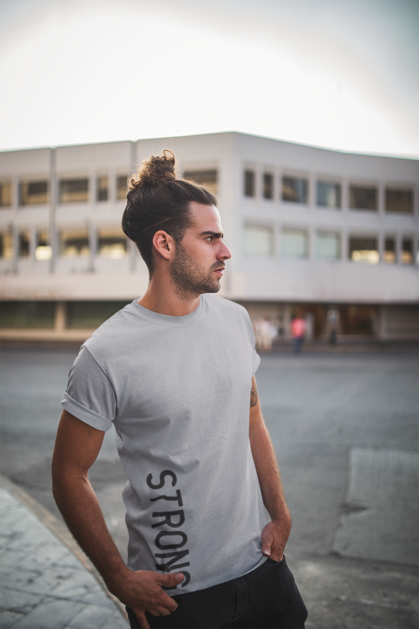 Strong Mens Half Sleeves T-shirt- FunkyTeesClub