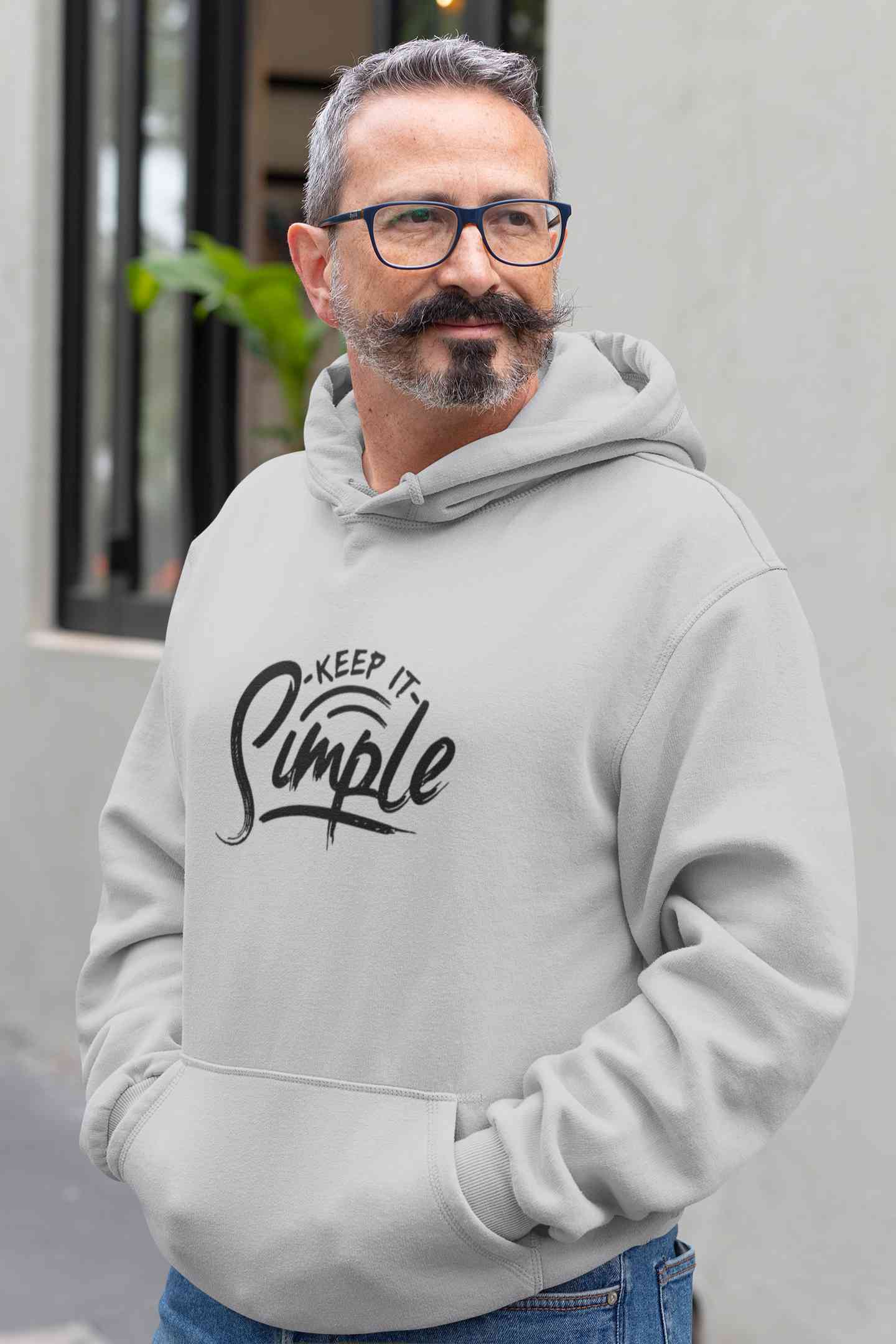 Keep It SImple Typography Men Hoodies-FunkyTeesClub
