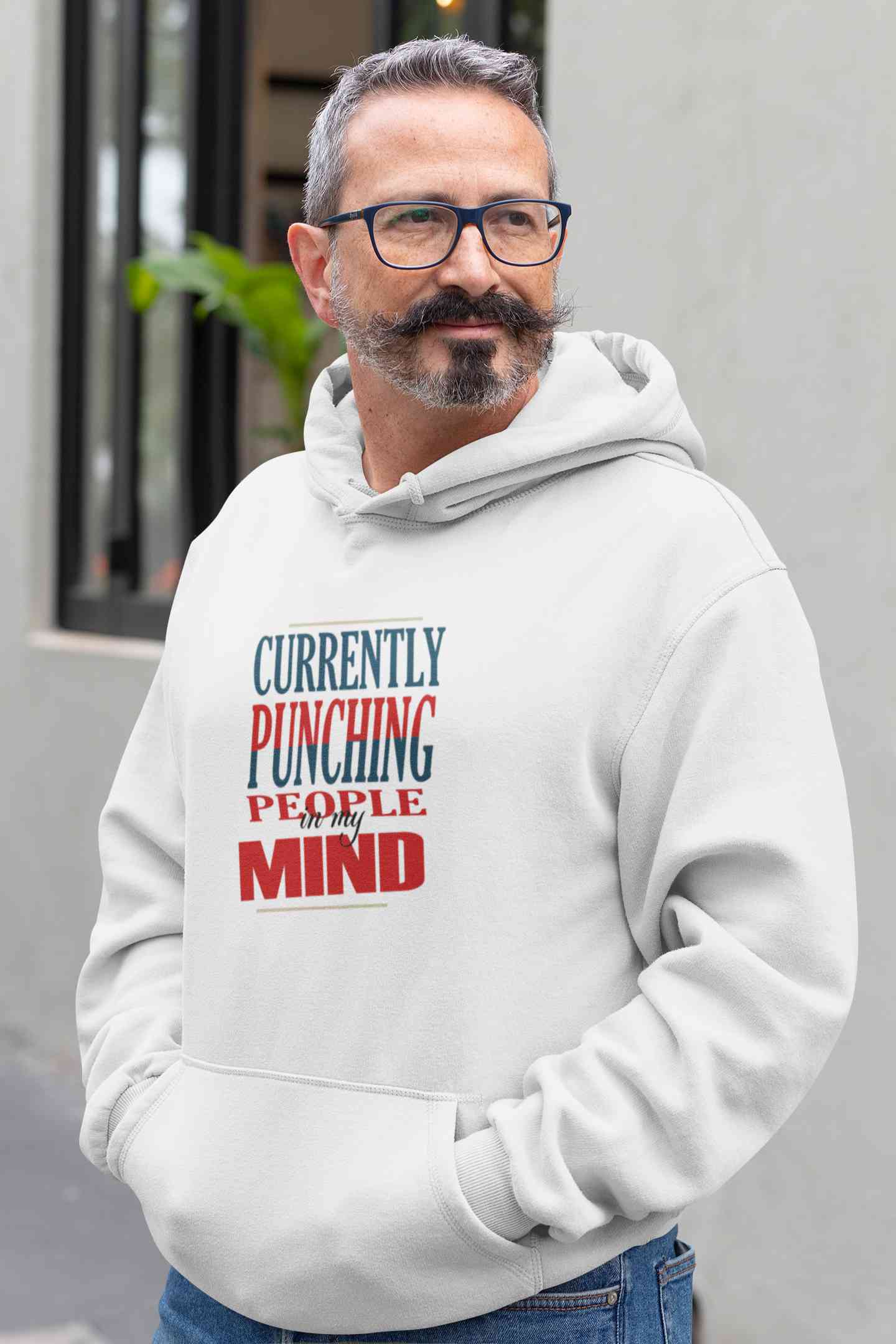 Punching People Men Hoodies-FunkyTeesClub