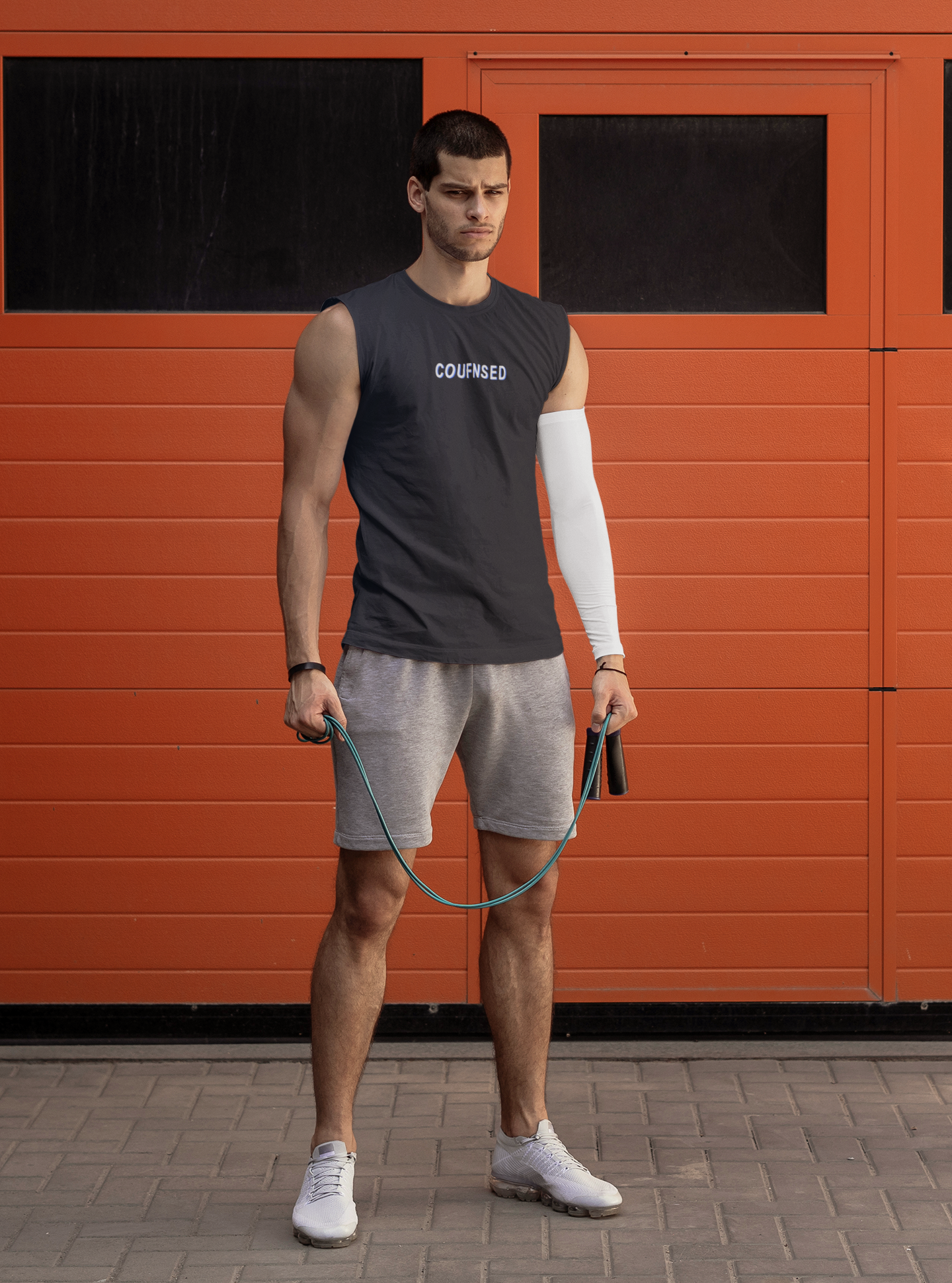 Counfuse Minimal Men Sleeveless T-Shirts-FunkyTeesClub