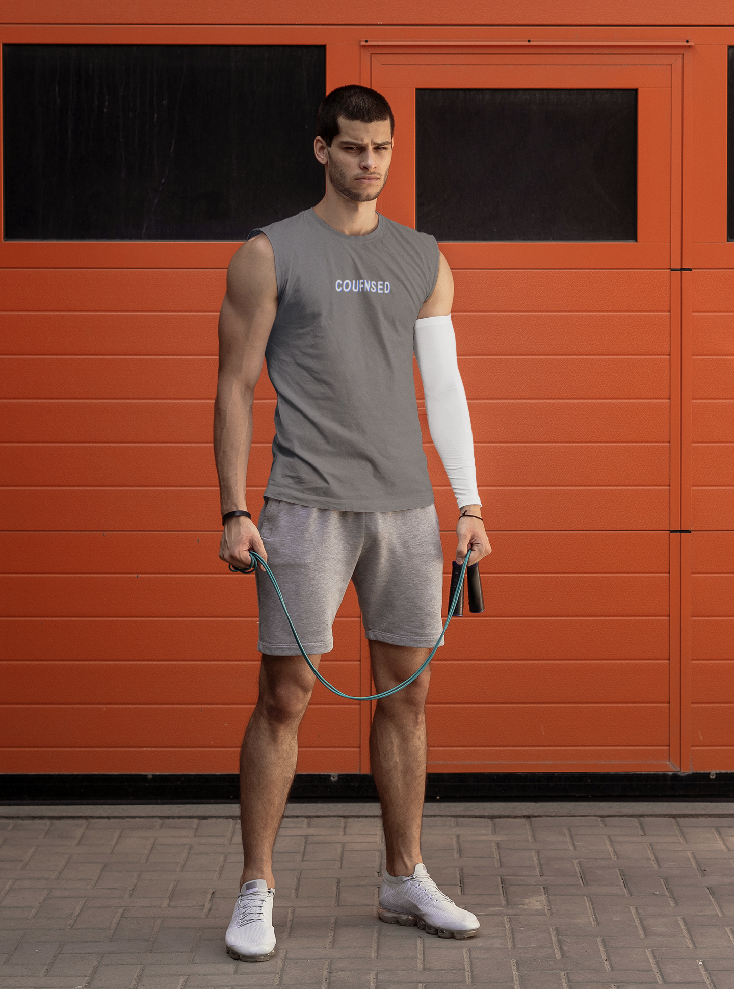 Counfuse Minimal Men Sleeveless T-Shirts-FunkyTeesClub