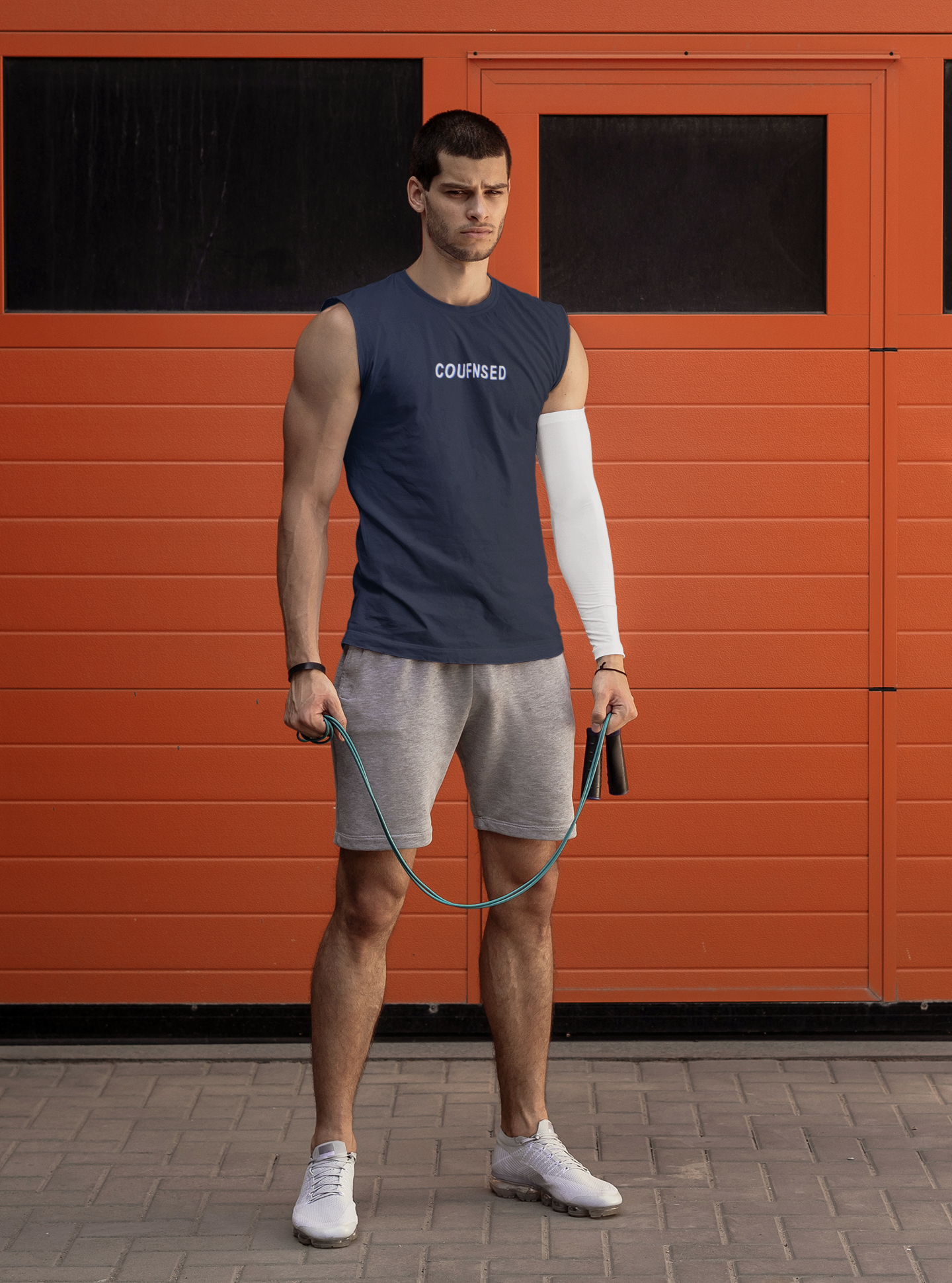 Counfuse Minimal Men Sleeveless T-Shirts-FunkyTeesClub