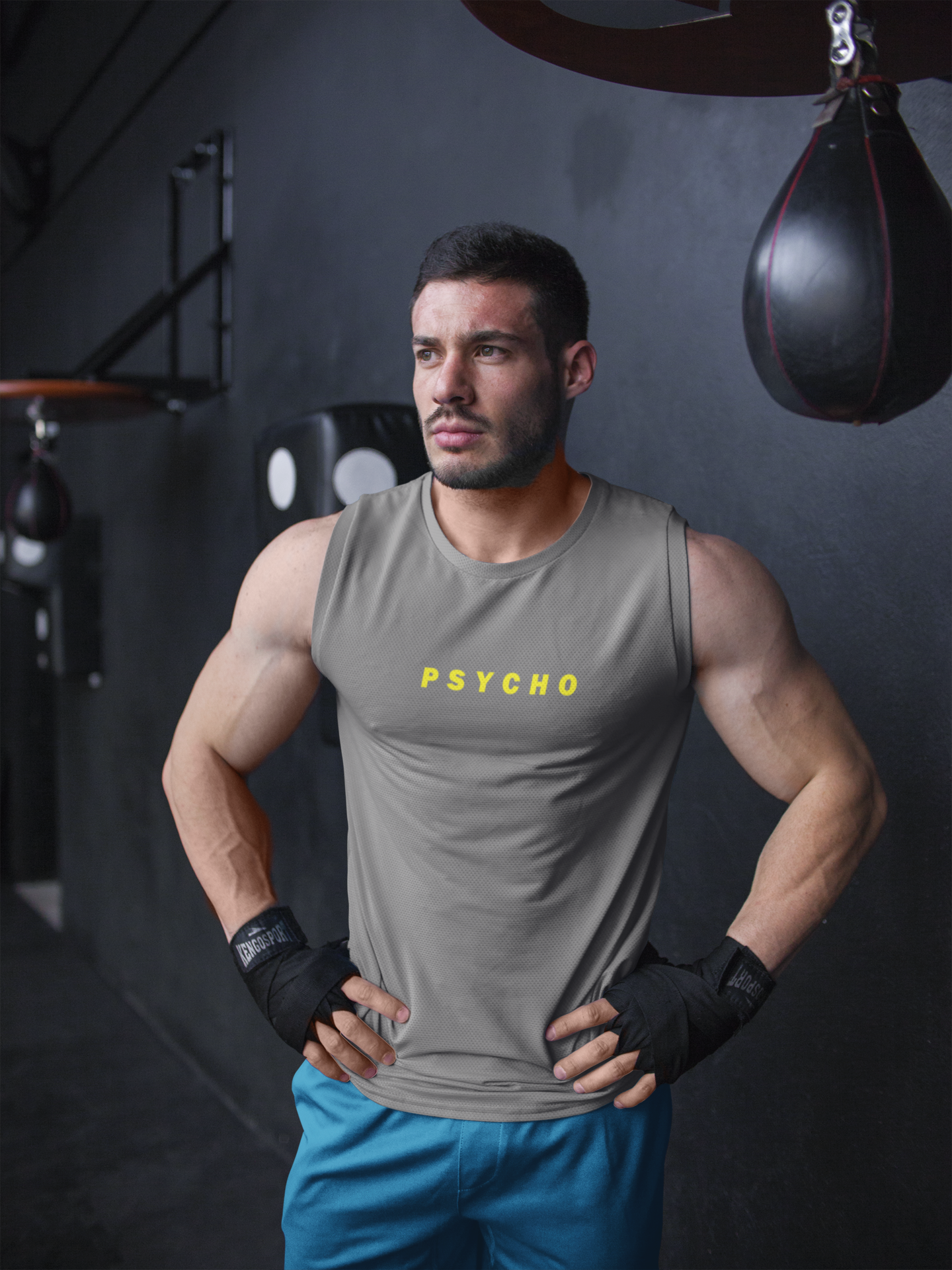Psycho Minimal Men Gym Vest-FunkyTeesClub