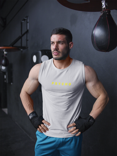 Psycho Minimal Men Gym Vest-FunkyTeesClub