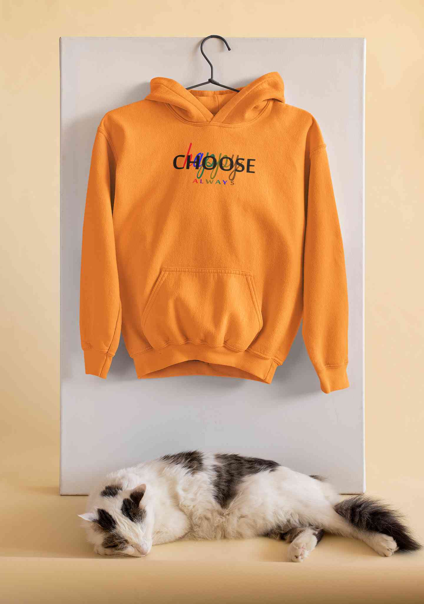 Choose Happy Always Hoodies for Women-FunkyTeesClub