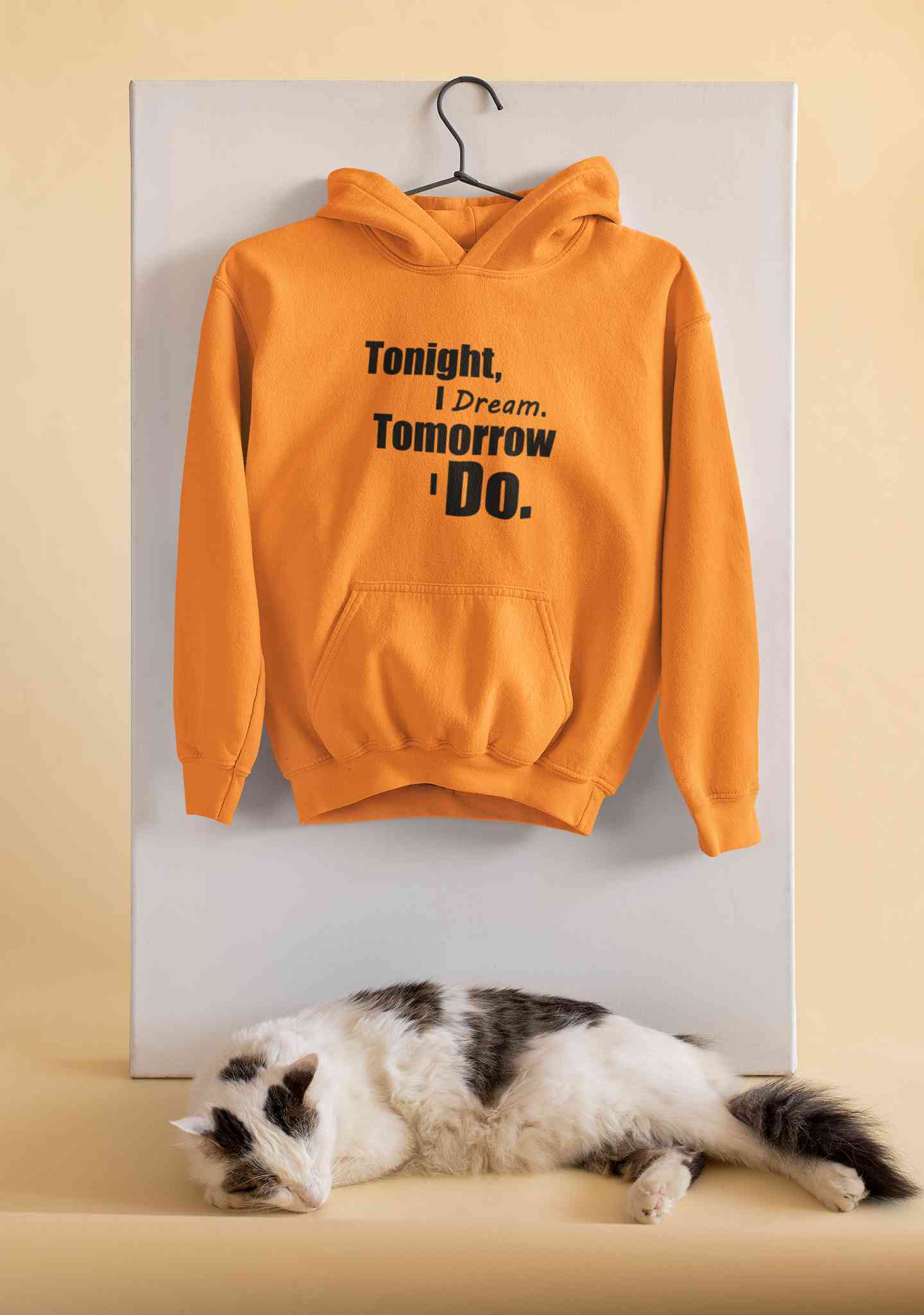 Tonight I Dream Tomorrow I Do Typography Hoodies for Women-FunkyTeesClub