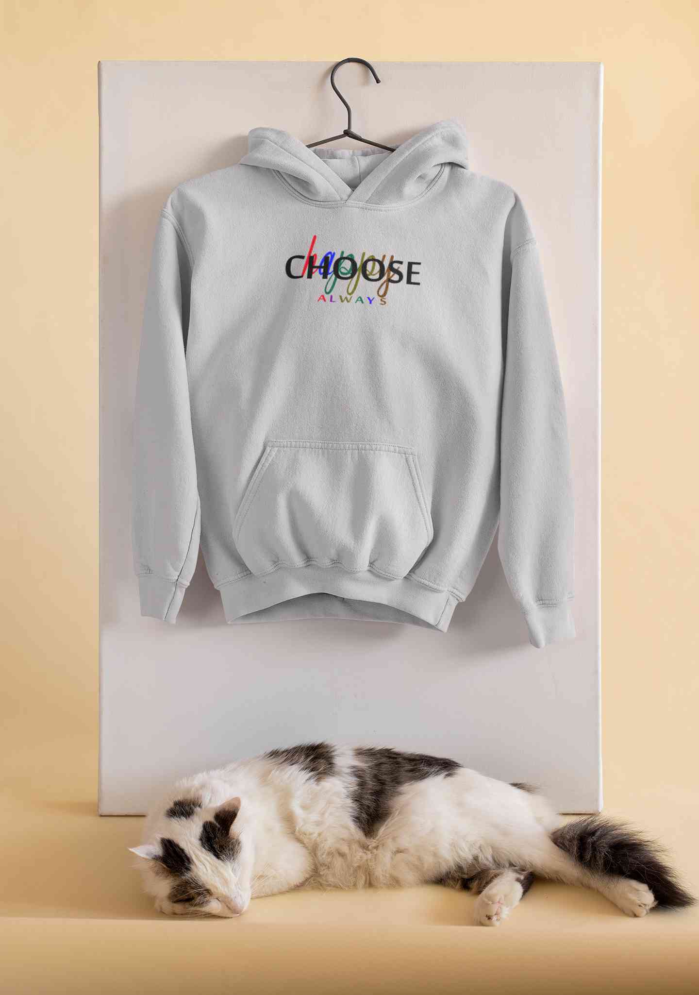 Choose Happy Always Hoodies for Women-FunkyTeesClub