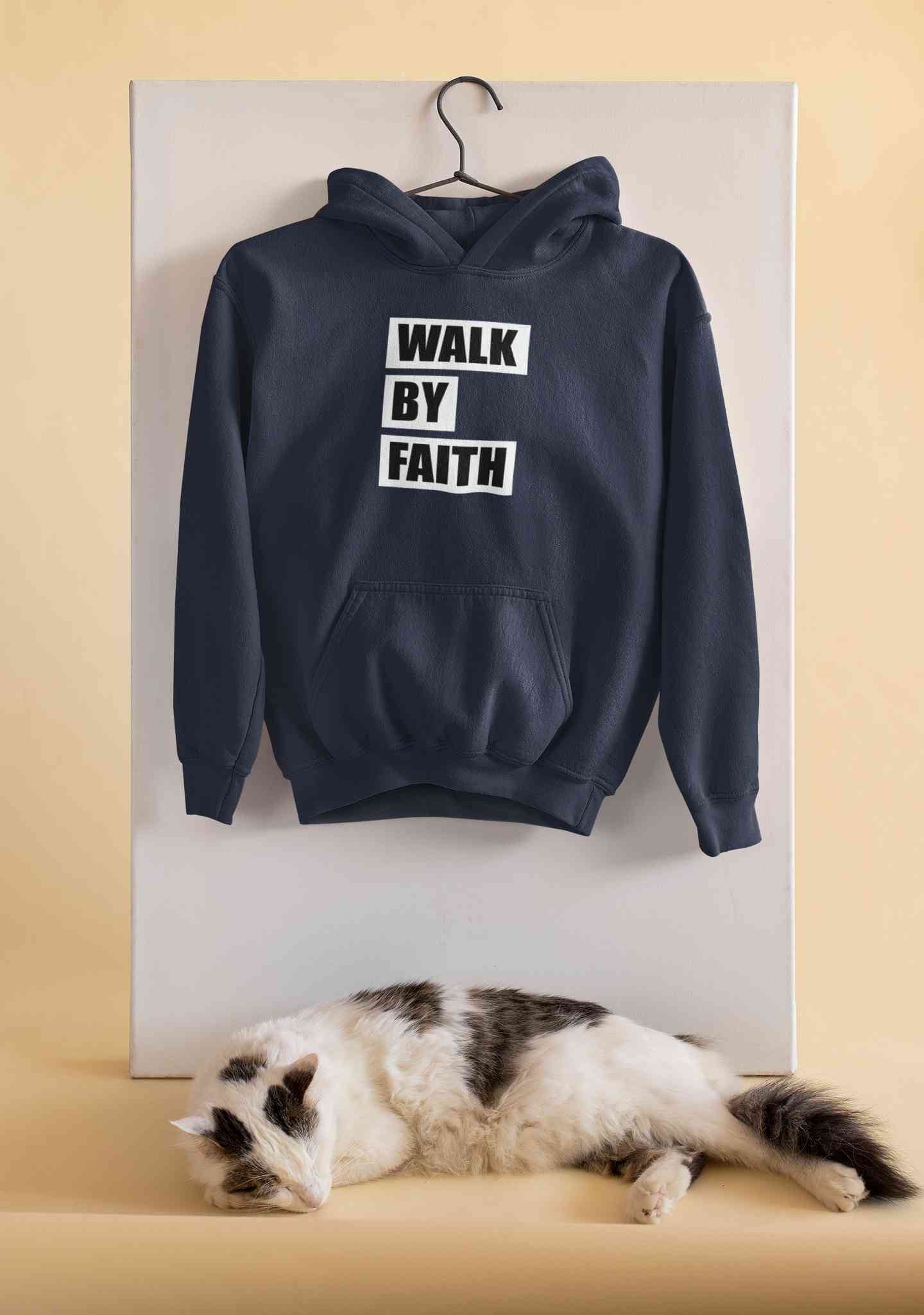 Walk By Faith Men Hoodies-FunkyTeesClub
