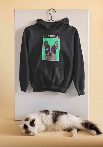 Cute Pug Hug Dealer Men Hoodies-FunkyTeesClub