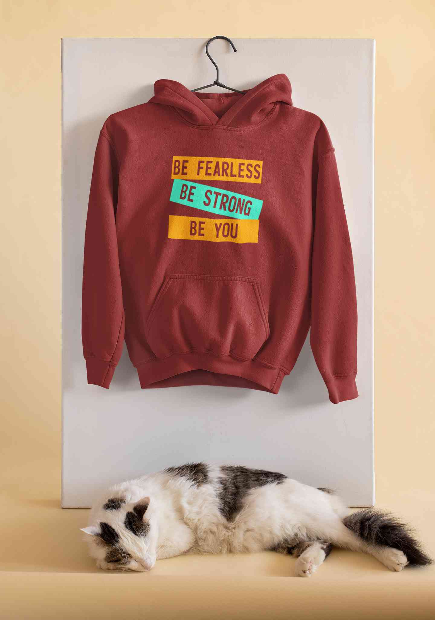 Be Fearless Be strong Be You Men Hoodies-FunkyTeesClub