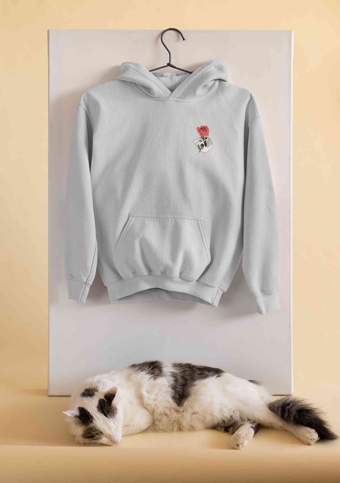 Skull Rose Hoodies for Women-FunkyTeesClub