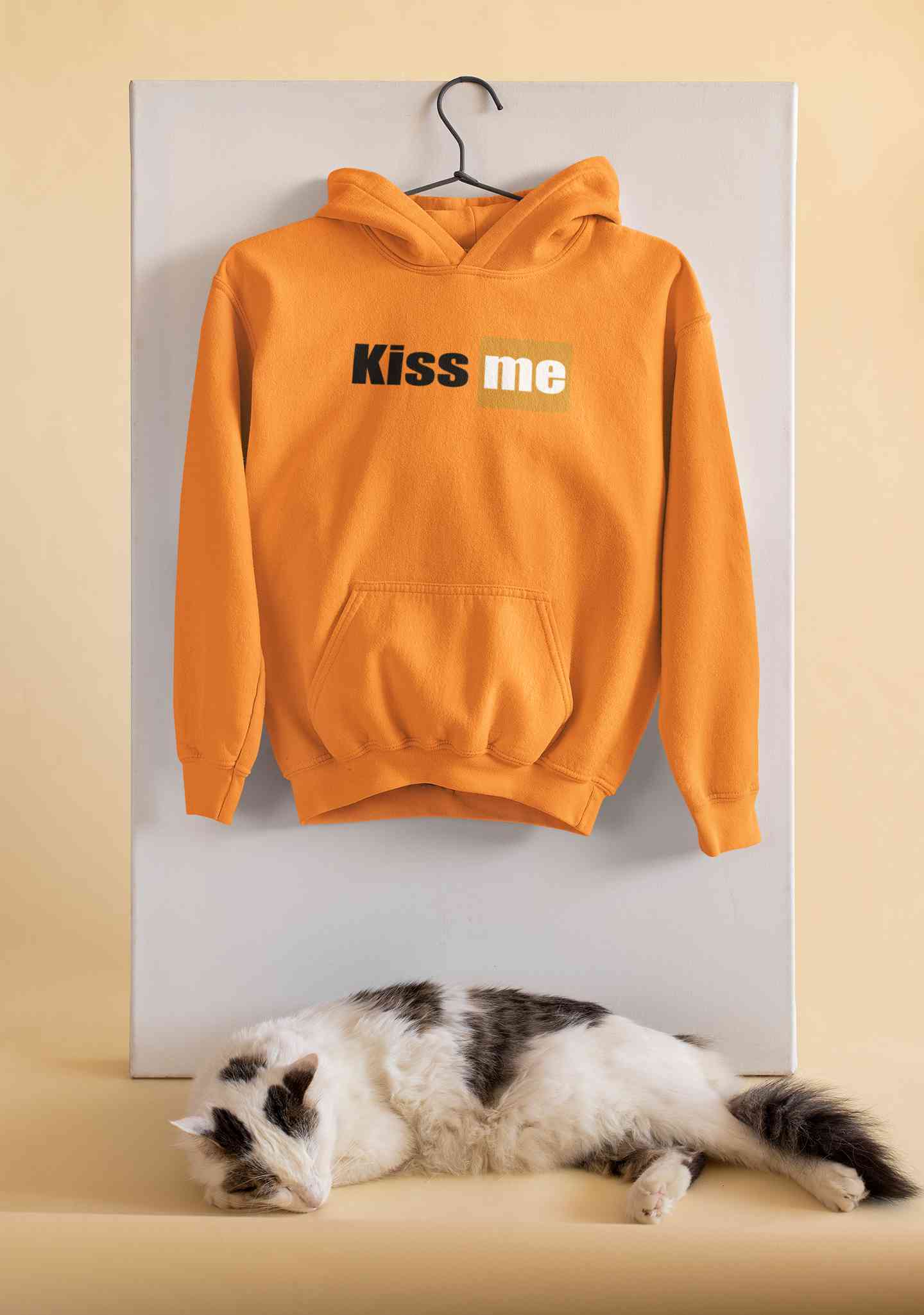Kiss Me Minimals Hoodies for Women-FunkyTeesClub