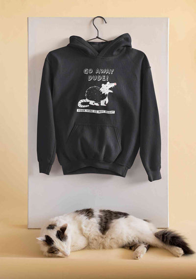 Go Away Dude Your Vibe Is Not Right Funny Men Hoodies-FunkyTeesClub